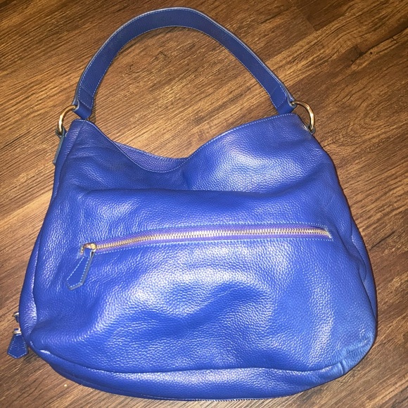 Laggo women’s Leather blue hand Bag - Picture 2 of 5